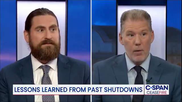 C-SPAN's Ceasefire Adam Jentleson: "We came out of that shutdown, on the Democratic side, feeling like we had this big win in October 2013. Then a year later in the 2014 midterms we absolutely creamed." Doug Heye: "Ultimately, politically, it did not matter a year later."