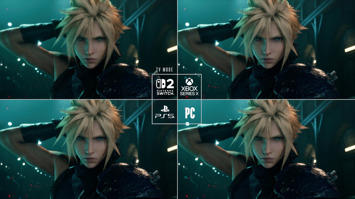 【#FF7リメイク🖥🔀🎮映像比較】 2025年1月22日発売のNintendo Switch 2 ／Xbox Series X|S／Windows版『ファイナルファンタジーVII リメイク インターグレード』 どのプラットフォームでも美しく壮大な物語を快適にお楽しみいただけます✨ #FF7R 高画質版🔗