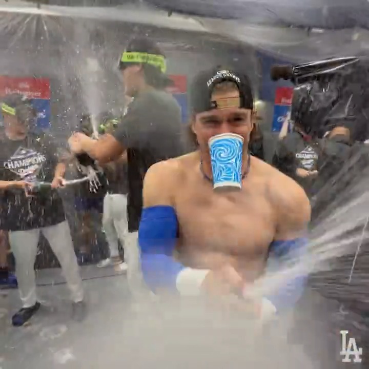 ¡Así celebran Los Dodgers!