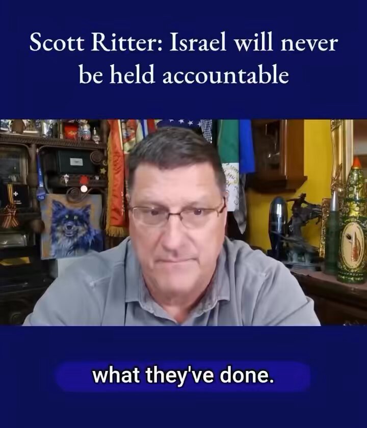 Israel will never be held accountable…. The purpose of this peace plan is to get everyone off the hook‼️ Scott Ritter