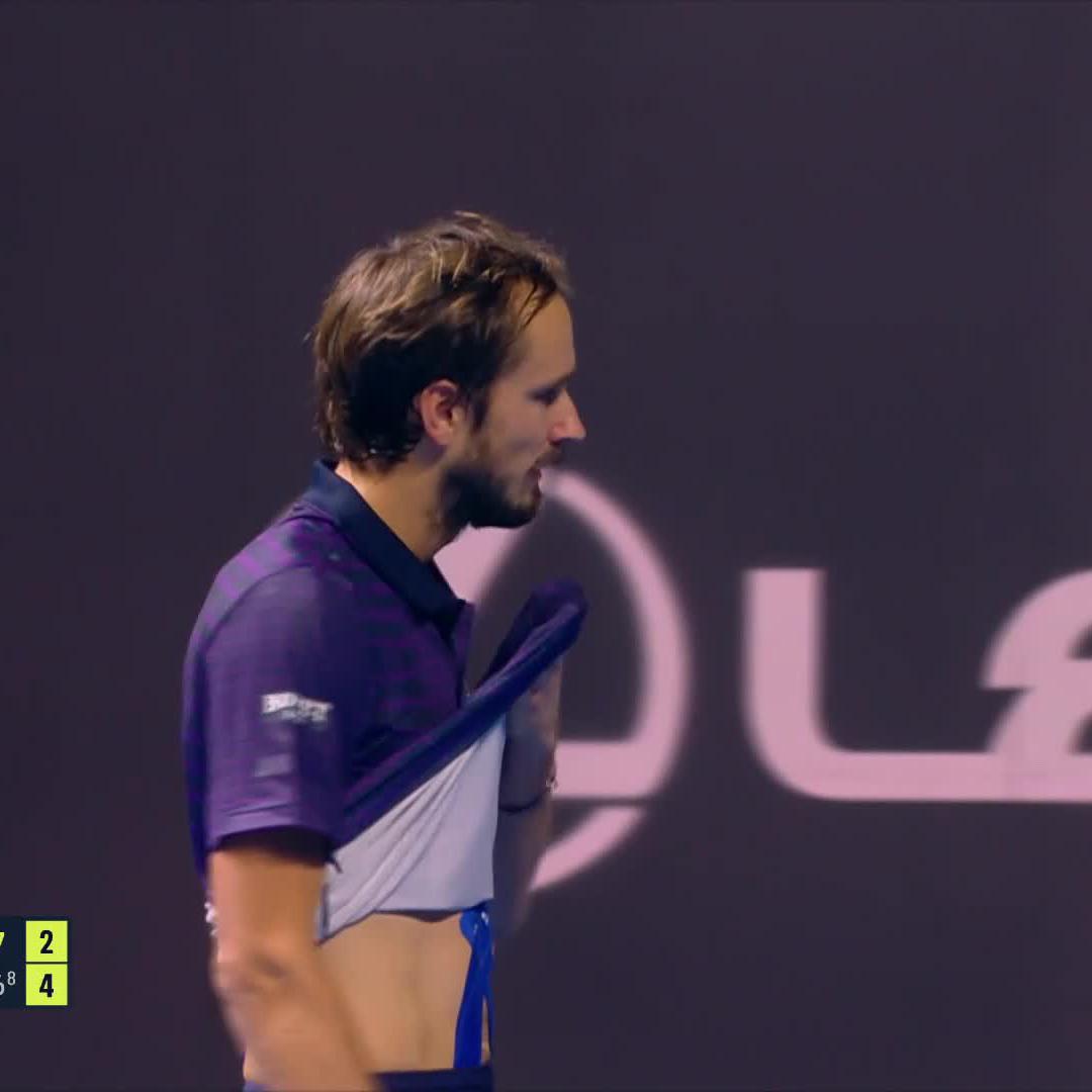 Not backing down 😨 Medvedev sensationally breaks Duckworth on his 5th opportunity! 💥 #AlmatyOpen