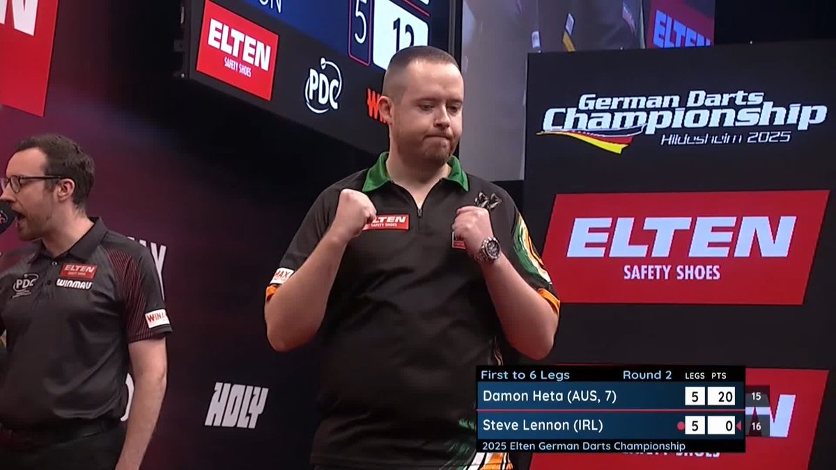 LENNON PUTS OUT THE HEAT! 🇮🇪 Darting drama at the German Darts Championship! Steve Lennon survives SIX match darts to deny Damon Heta and book his place at Finals Day in Hildesheim! 📺 #ET14 | R2