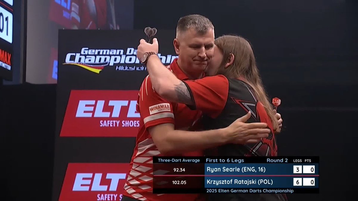 RATAJSKI ONE STEP CLOSER! 🇵🇱 Krzysztof Ratajski takes another big step towards securing his place at next week's European Championship! The Polish Eagle averages north of 102 to wrap up a superb 6-3 victory over Ryan Searle! 📺 #ET14 | R2