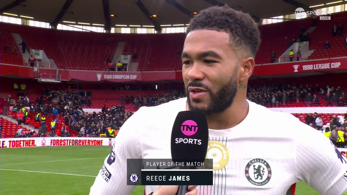 "It's inspirational" Reece James and Josh Acheampong reflect on 3-0 win over Nottingham Forest and playing together as Cobham graduates 🙌 🎙️ Jules Breach 📺 TNT Sports &amp; discovery+ UK