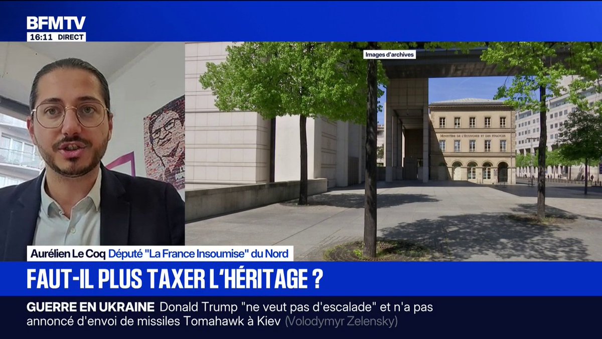 Taxer les hĂ©ritages: Emmanuel Macron "construit une sociĂ©tĂ© oĂč la fortune vient du fait d'ĂȘtre bien nĂ© dans la bonne famille", estime AurĂ©lien Le Coq (LFI)