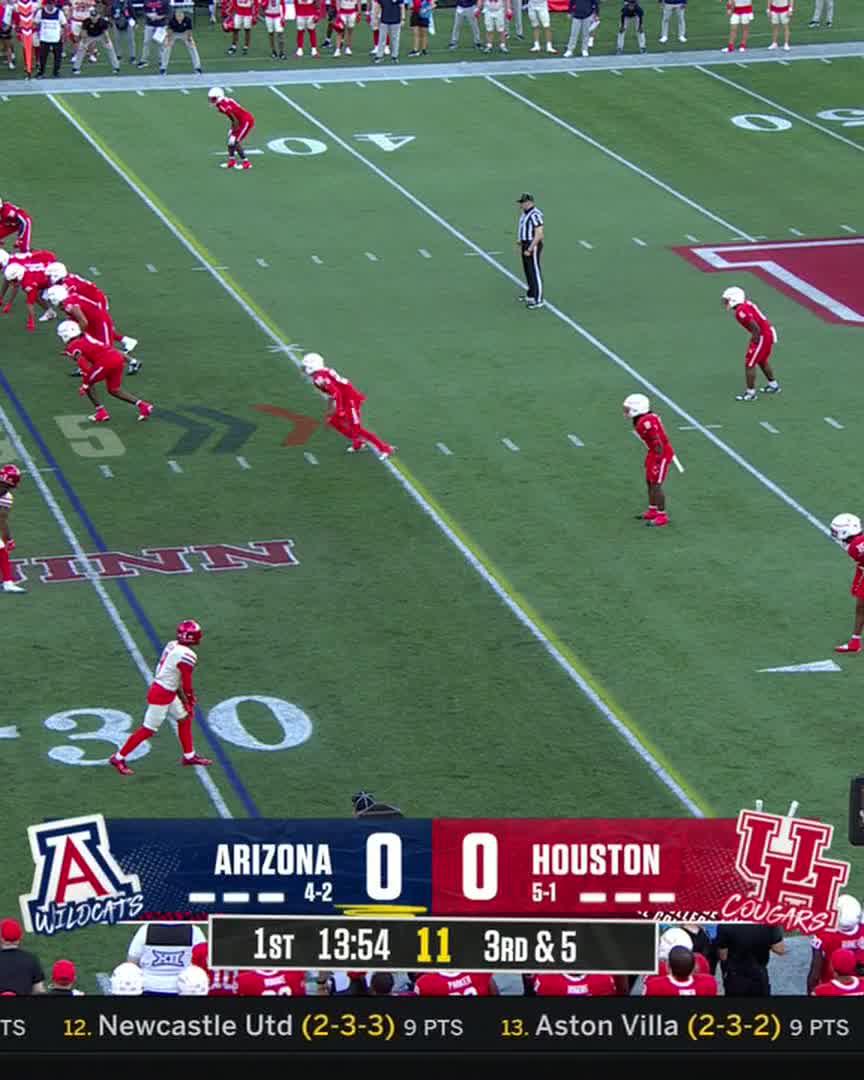 WELL THAT WAS QUICK 😳 Tre Spivey turns on the afterburners and sprints 70 yards to the end zone to put Arizona Football up early. #Big12FB | 📺 FOX College Football