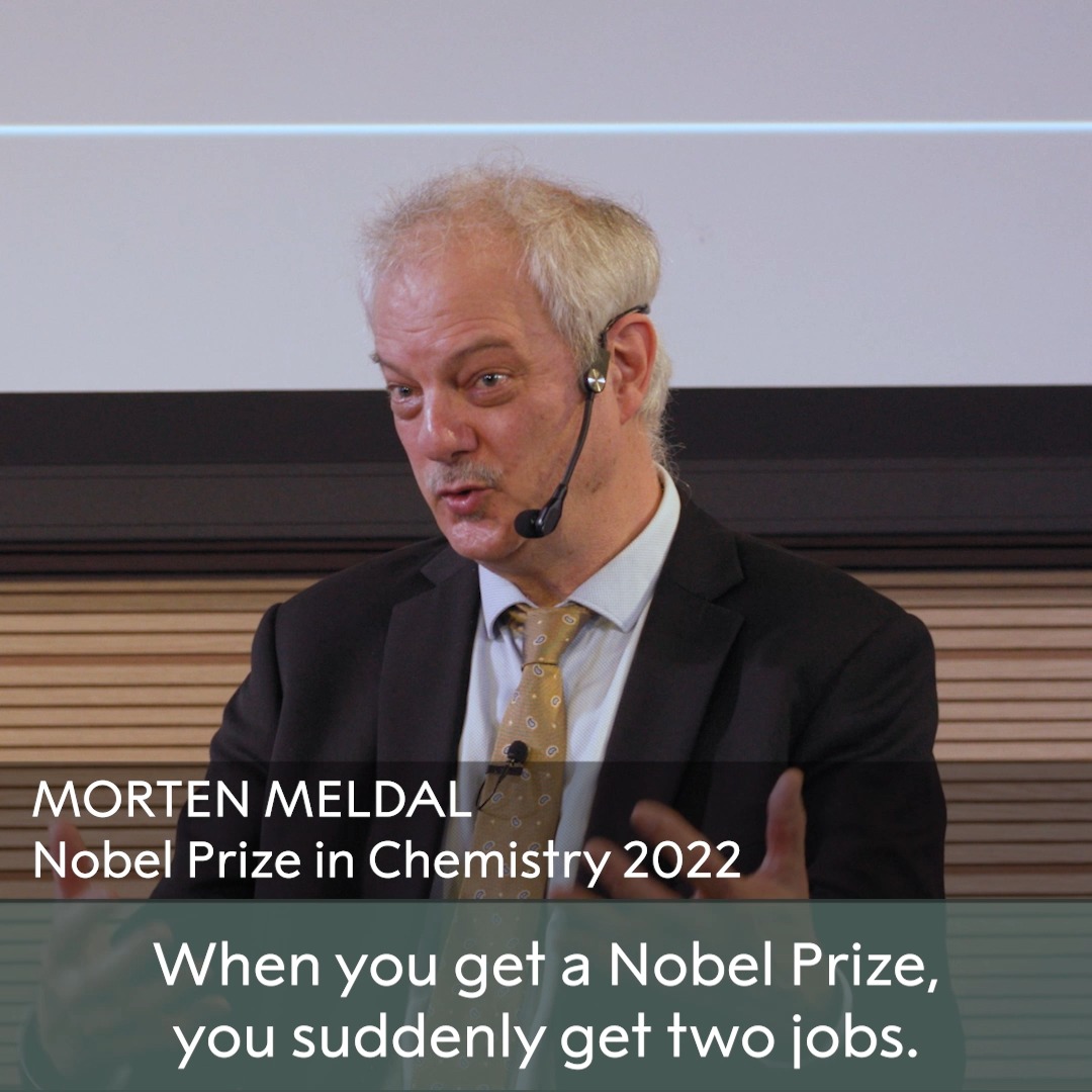 "When you get a Nobel Prize, you suddenly get two jobs." Morten Meldal on his experience of becoming a Nobel Prize laureate in chemistry in 2022. #NobelPrize