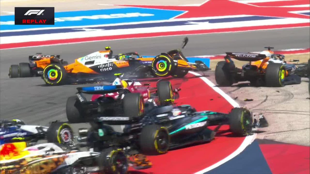 "McLaren": Por el choque de Nico Hulkenberg, Oscar Piastri y Lando Norris en la largada de la #F1Sprint