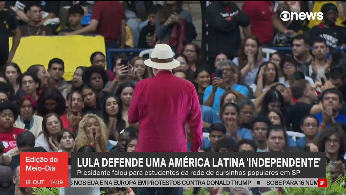 O presidente Lula defendeu uma América Latina “independente”, em meio à escalada de tensão entre EUA e Venezuela. ➡ Assista na #GloboNews: