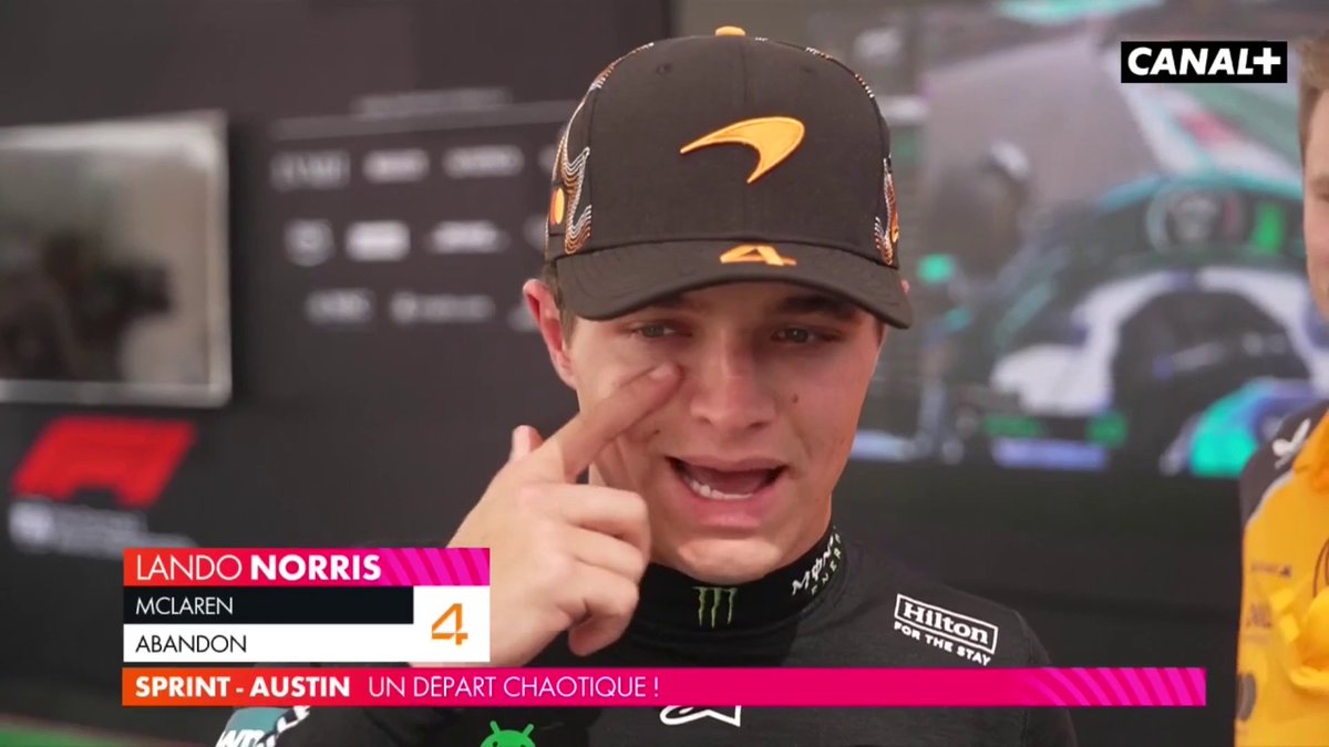 Norris : "C'est juste de la malchance" Piastri : "Je ne sais pas ce qu'il s'est passé derrière" Grosjean : "Je mets ça sur une faute des deux pilotes McLaren" Quel est votre avis sur la situation ? 🇺🇸 #USGP #F1