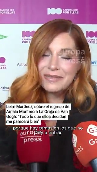 Leire Martínez, sobre el regreso de Amaia Montero a La Oreja de Van Gogh: "Todo lo que ellos decidan me parecerá bien"