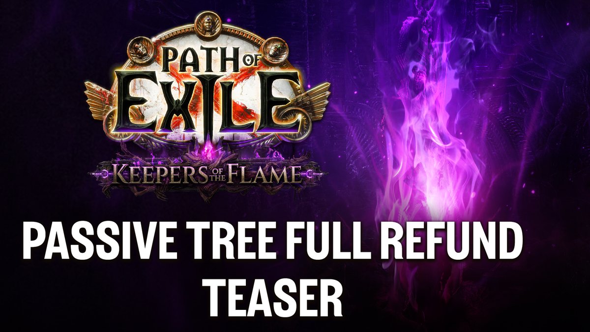 In Path of Exile: Keepers of the Flame, you can instantly refund your entire Passive Tree and Atlas Passive Tree!