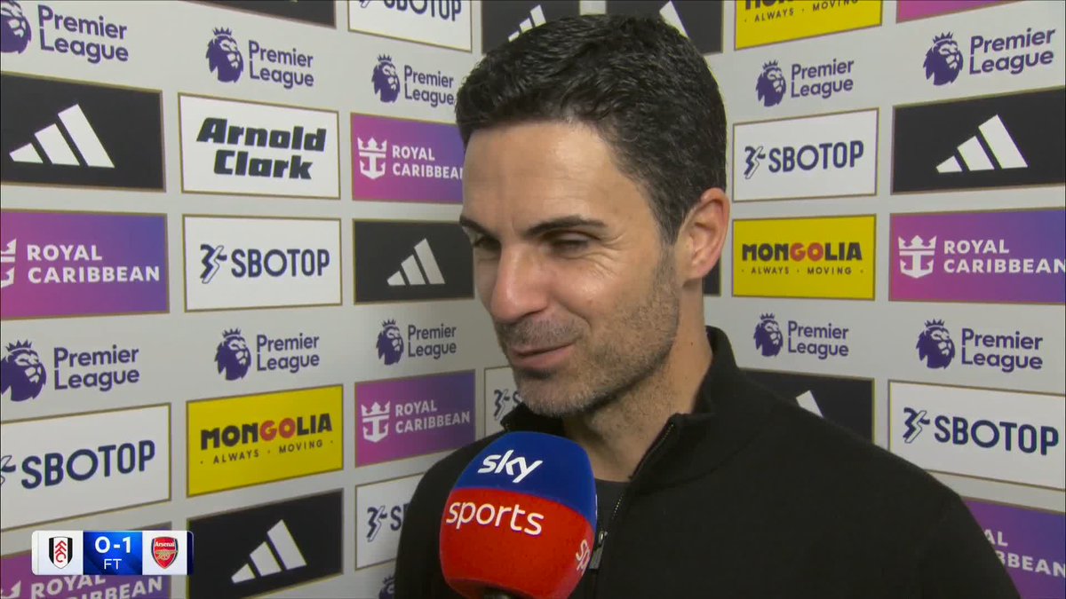 "Try your best and win as many football matches as you can. There's no secret to that" 😅 Mikel Arteta reacts after Arsenal's win against Fulham as his side sit top of the league.