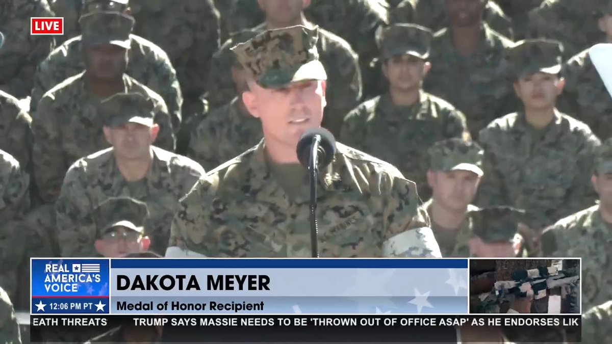 "MARINES ARE ALREADY ON THE WAY" MOH recipient Dakota Meyer: "We are here because we are the chosen branch of the American people"