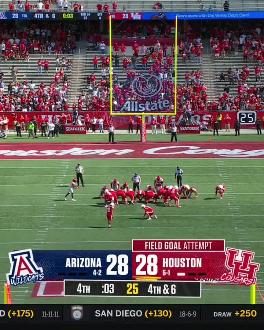 ETHAN SANCHEZ GAME WINNER. HOUSTON WINS THE FOOTBALL GAME. #Big12FB | 📺 FOX College Football