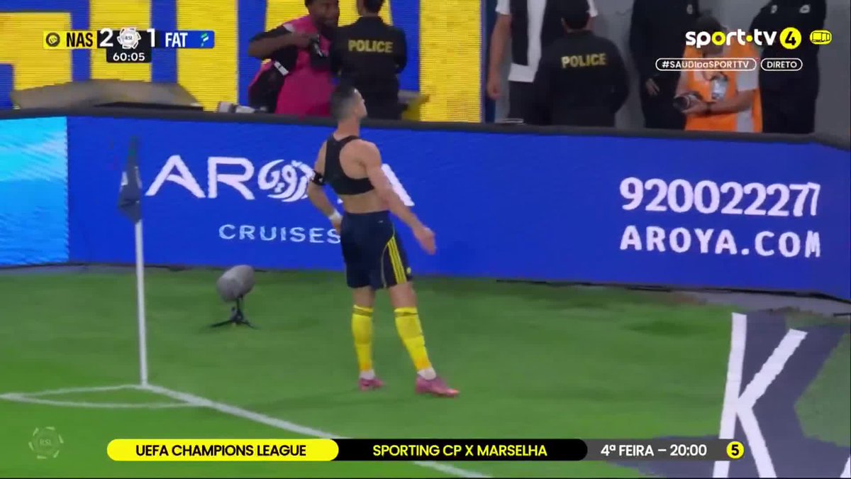 Senhoras e senhores, Cristiano Ronaldo 🐐 #sporttvportugal #SAUDInasporttv #AlNassr #AlFateh #BetclicSaudita
