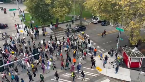 VIDEO: 'No Kings' march underway in Seattle and the region