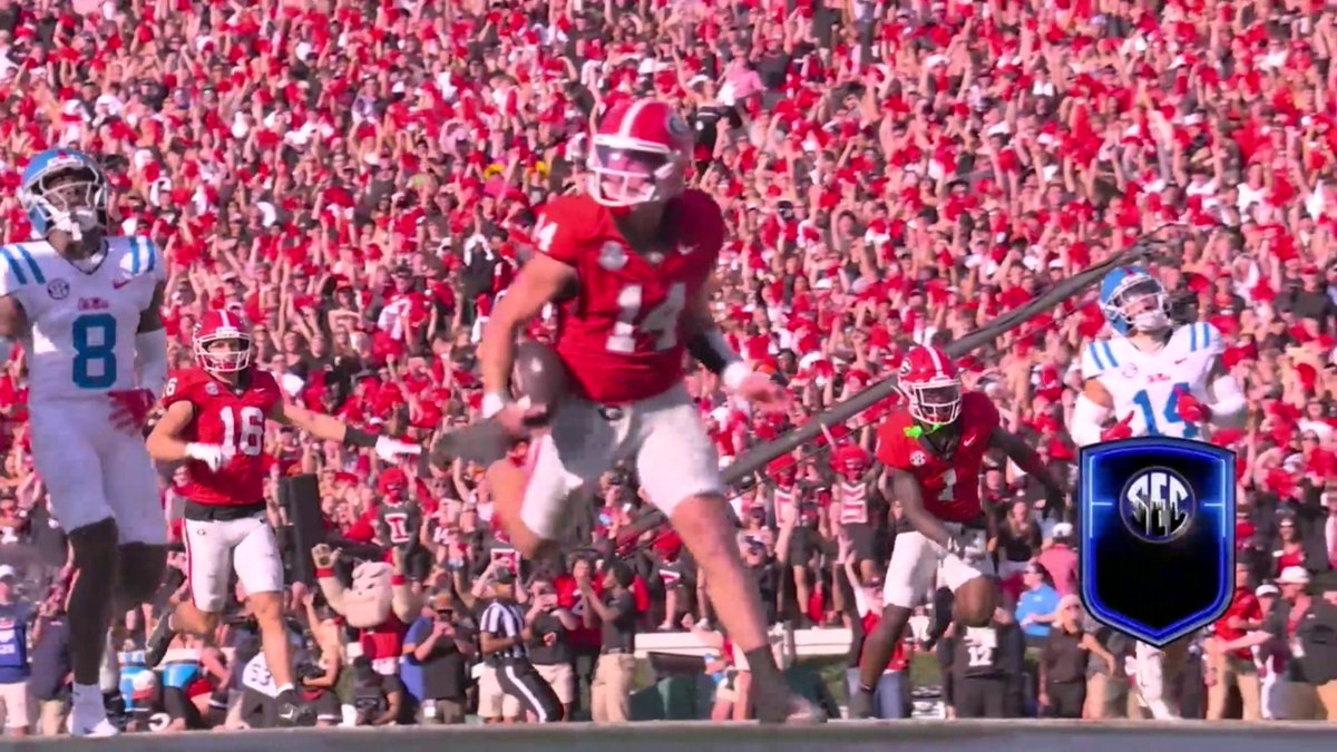 Gunner Stockton gets it done on foot 😤 Watch No. 5 Ole Miss-No. 9 Georgia on ABC and the ESPN App ➡️