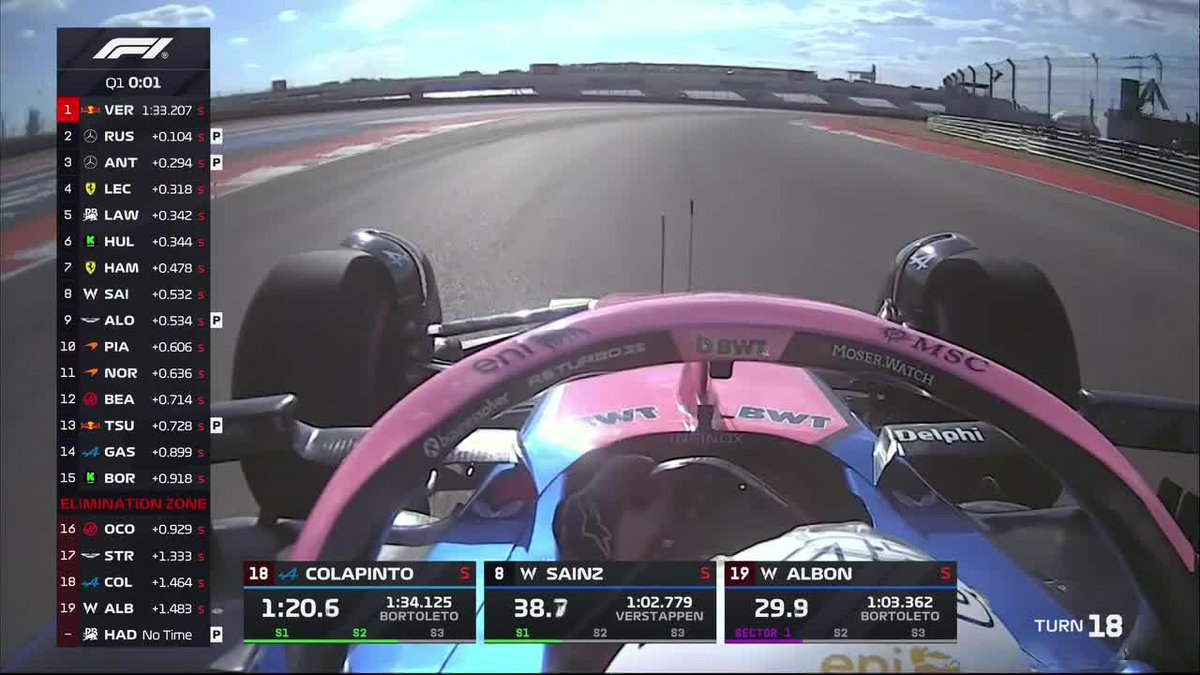 "Franco Colapinto" Porque manejó en pija el Alpine y pasó a la Q2 en la clasificación del Gran Premio de Austin. Es una poronga ese auto y el tipo se mete en la Q2, otra vez cerrando ortos el argentino hijo de re mil puta.