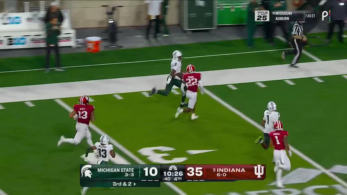 Aidan Chiles turned on the JETS 💨 Michigan State Football 📺: Peacock