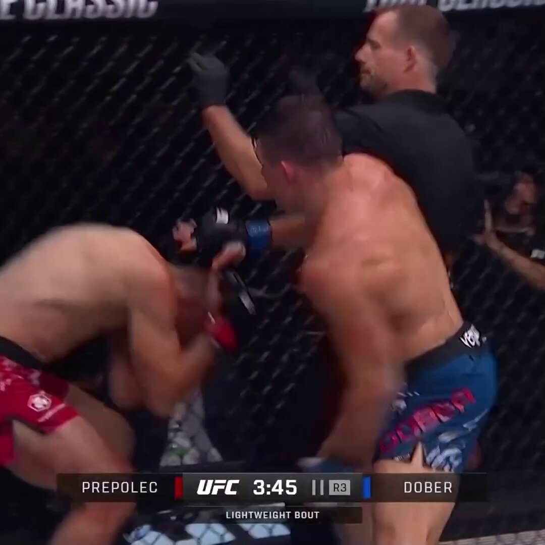 WENT OUT THERE AND GOT THE DUB 😤 Drew Dober comes back to earn the TKO after being deducted a point! [ #UFCVancouver | LIVE NOW on the @ESPN app ]