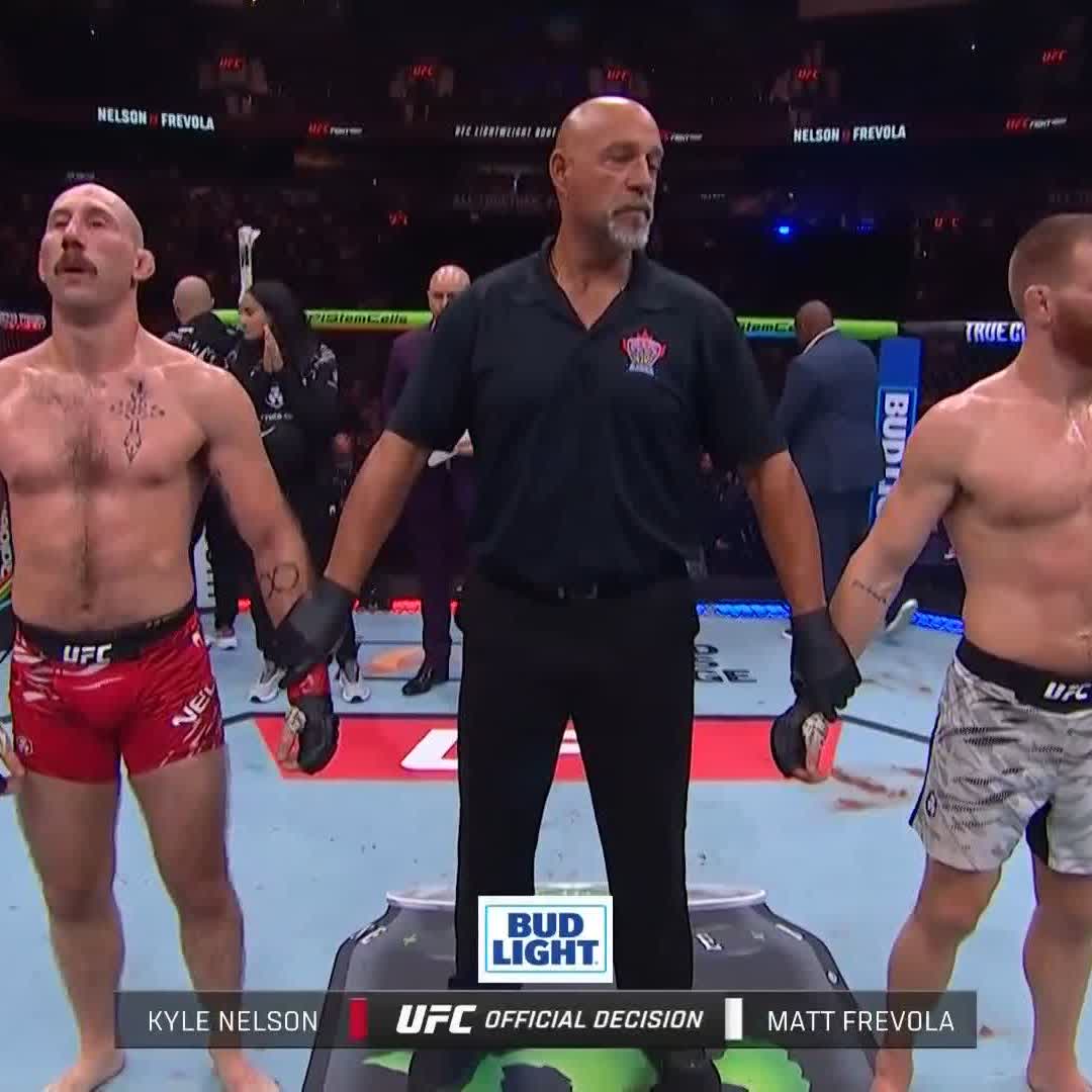 Did all he needed to! 👊 Kyle The Monster Nelson gets the win tonight in his home country! [ #UFCVancouver | LIVE NOW on the ESPN app ]