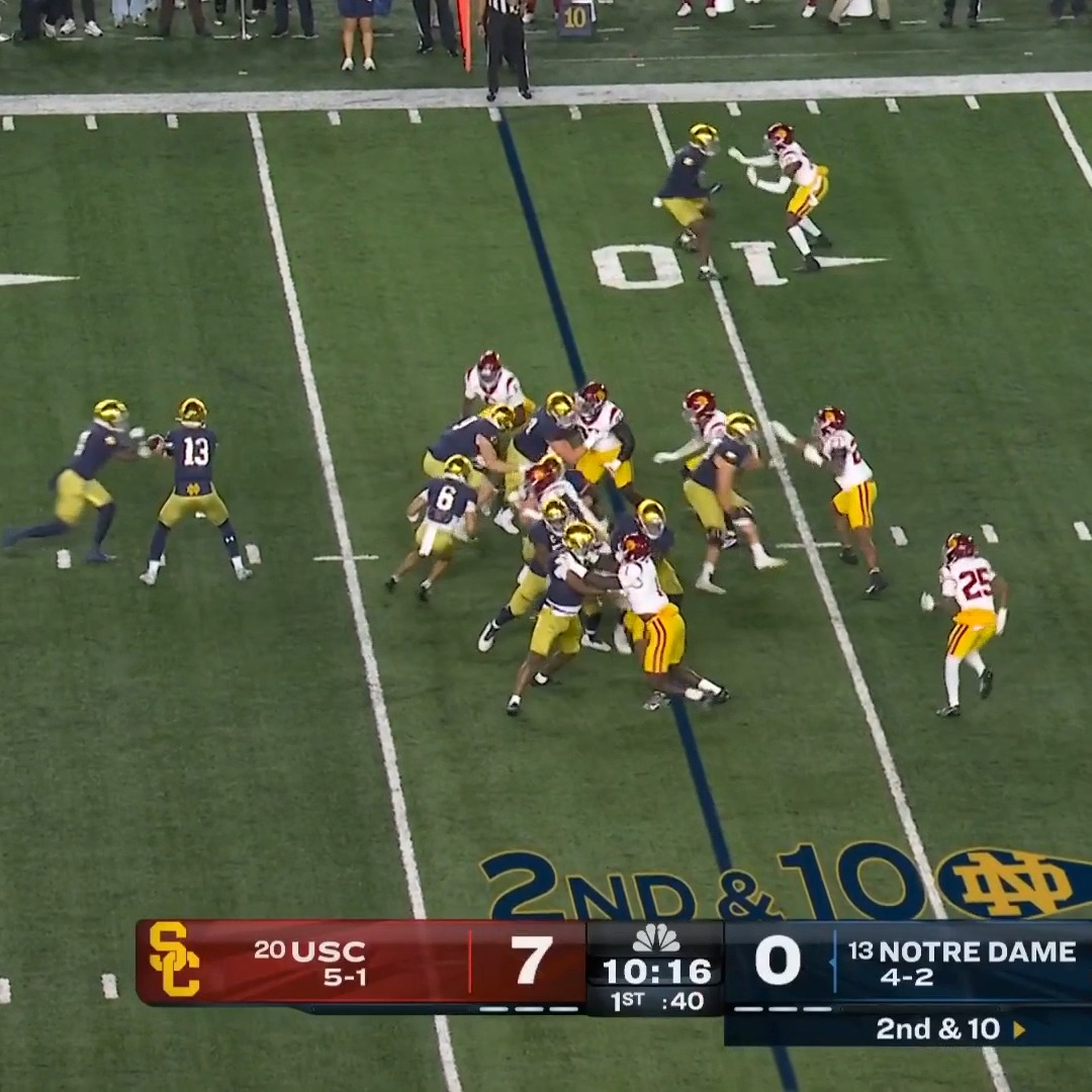 All it took was 58 seconds for Notre Dame to make a statement. 😅 📺 NBC and Peacock