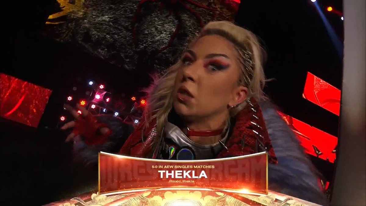 With everyone BANNED from ringside, Thekla テクラ enters this fight with a point to prove! Watch #AEWWrestleDream on HBO Max PPV