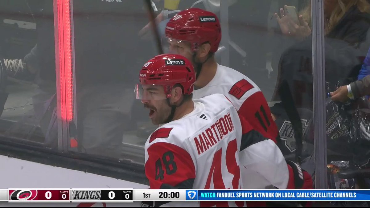 JORDAN STAAL SCORES 12 SECONDS IN! 🌪️ That's also his 300th career goal!