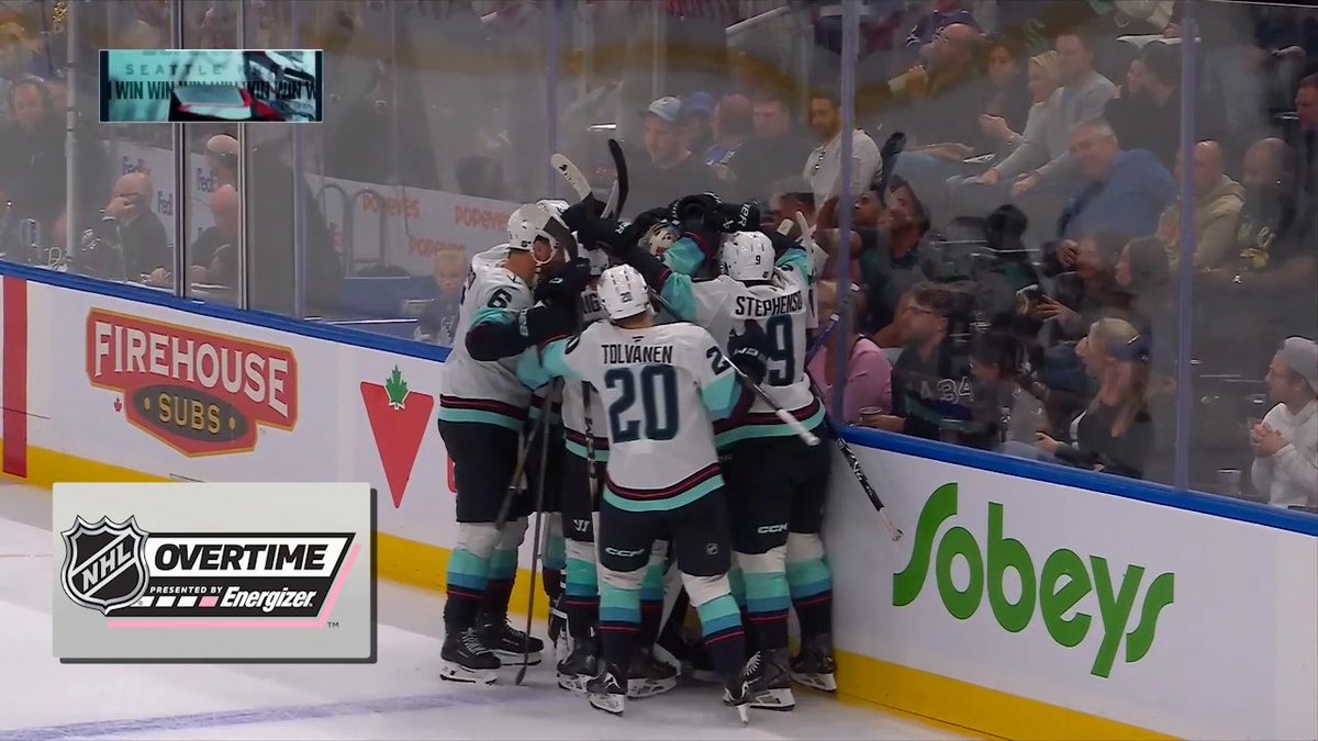 JOSH MAHURA 🙌 His first goal with the Seattle Kraken wins the game in Energizer overtime!