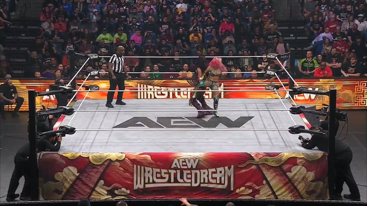 .@MINASHIRAKAWA GRABS THE ROPE AT THE LAST MOMENT! Watch #AEWWrestleDream on HBO Max PPV