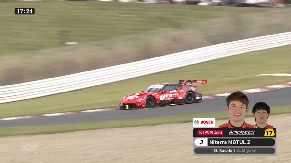 第7戦 オートポリス ウォームアップ走行開始しました‼️ GT500PPスタート 3号車Niterra MOTUL Zの映像をお届け👍 本日も天候が不安ですが🌧 PPのまま逃げ切れるのか⁉️ #SUPERGT 2025 第7戦 オートポリス 10/18〜10/19 徹底LIVE配信！ 🔽ご視聴/ご購入は🔽 #スーパーGT