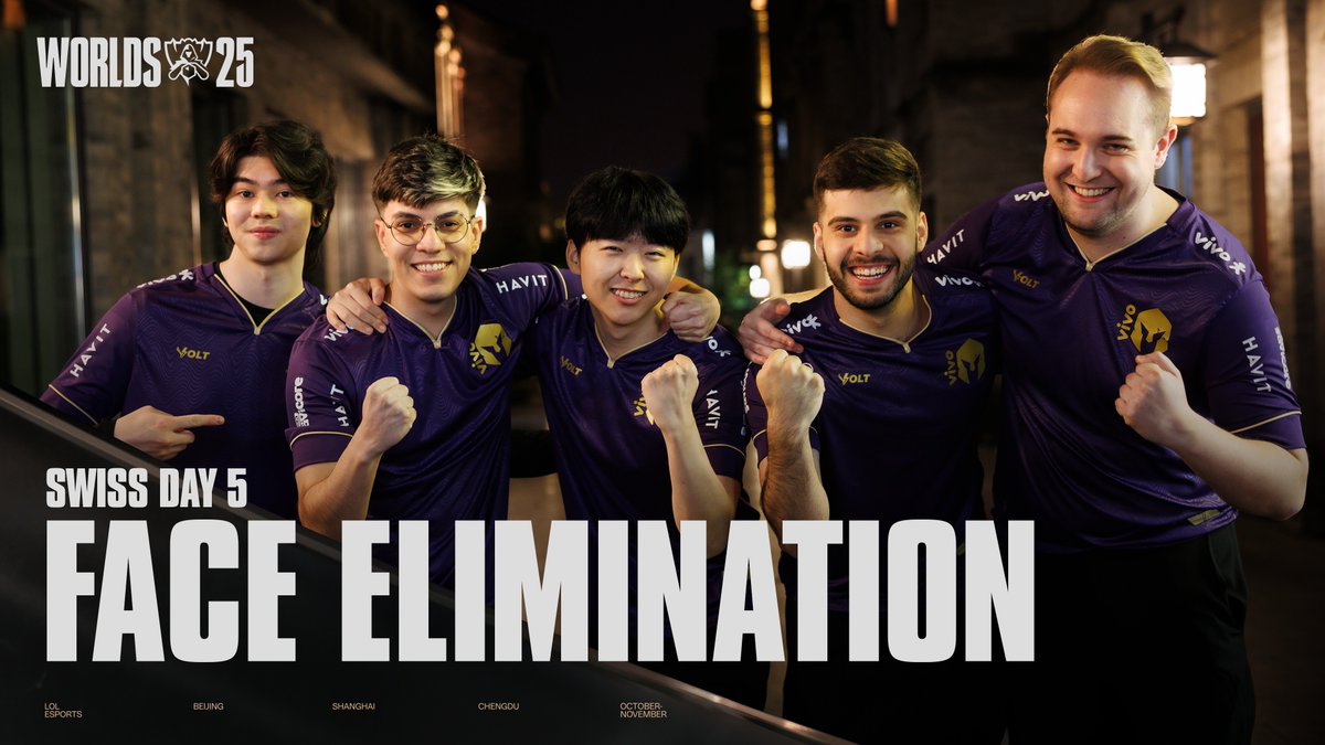 NO MORE ROOM FOR MISTAKES: Four teams battle it out for their tournament lifes in the first elimination matches of the #Worlds2025 Swiss Stage!