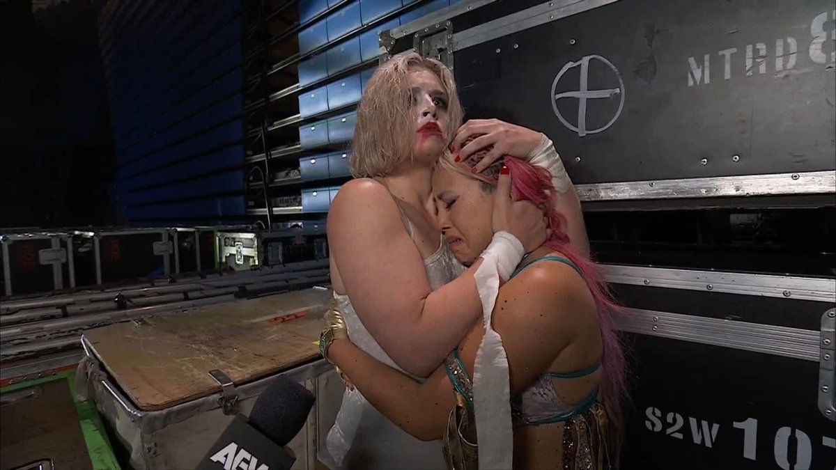 After their tough losses tonight, “Timeless” Toni Storm and Mina Shirakawa♡白川未奈 are speechless… but at least they have each other. Watch #AEWWrestleDream on HBO Max PPV
