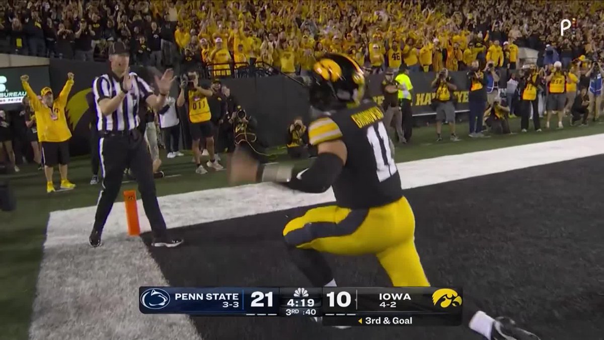 What a night for Hawkeye Football's Mark Gronowski 🔥 🐥 9 Rush 🐥 130 YDS (career high) 🐥 2 TD