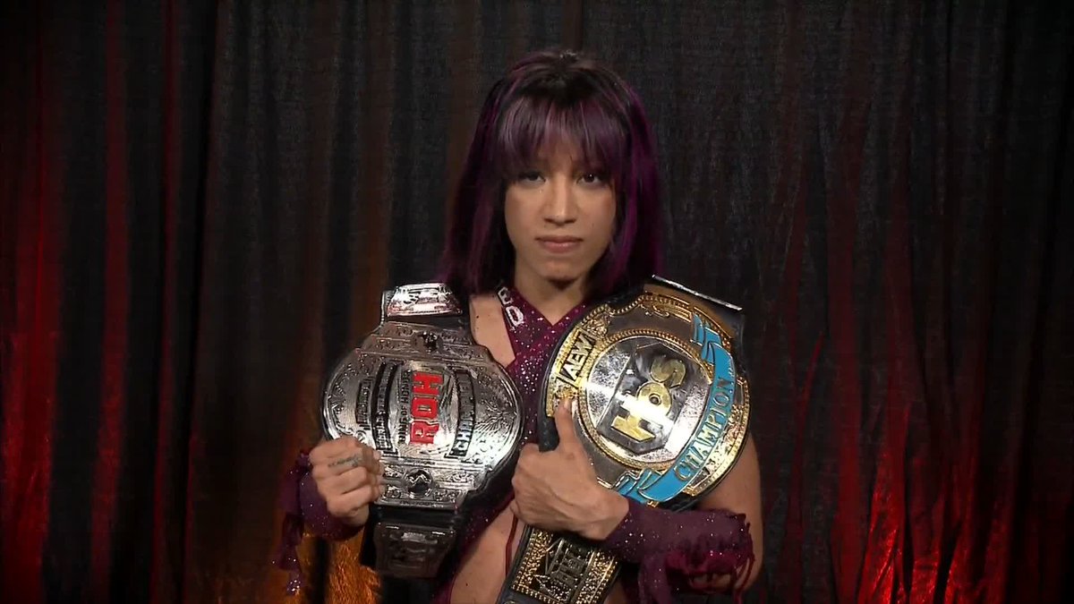 With Último Moné now holding her 11th title as the Interim #ROH Women’s World TV Champion, she issues a challenge to #AEW Women’s World Champion Kris Statlander! Watch #AEWWrestleDream on HBO Max PPV
