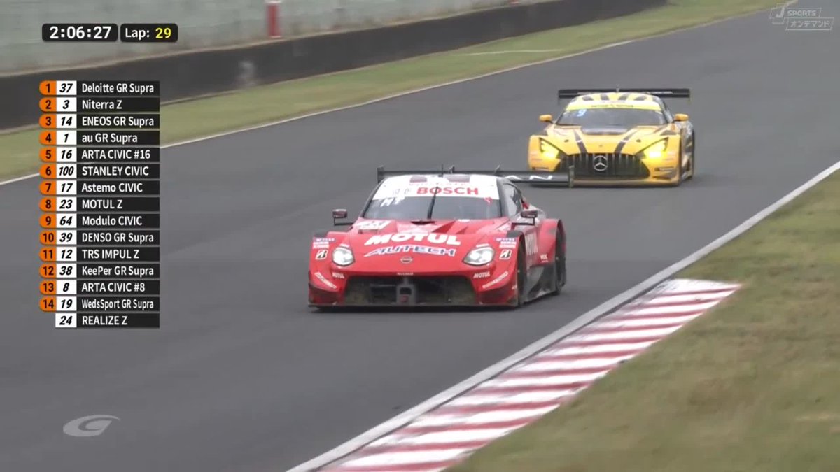 23号車MOTUL AUTECH Z 高星明誠選手止まりきれなかった‼️ タイヤがかなり消耗していたようです😢 #SUPERGT 2025 第7戦 オートポリス 10/18〜10/19 徹底LIVE配信！ 🔽ご視聴/ご購入は🔽 #スーパーGT