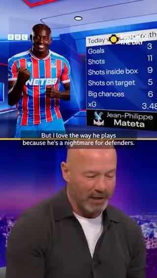 "It's not very often you see someone score a hat-trick and be so disappointed!" 😅 Alan Shearer analyses Jean-Philippe Mateta's three goals and *that* late miss against Bournemouth 🗣🗨️