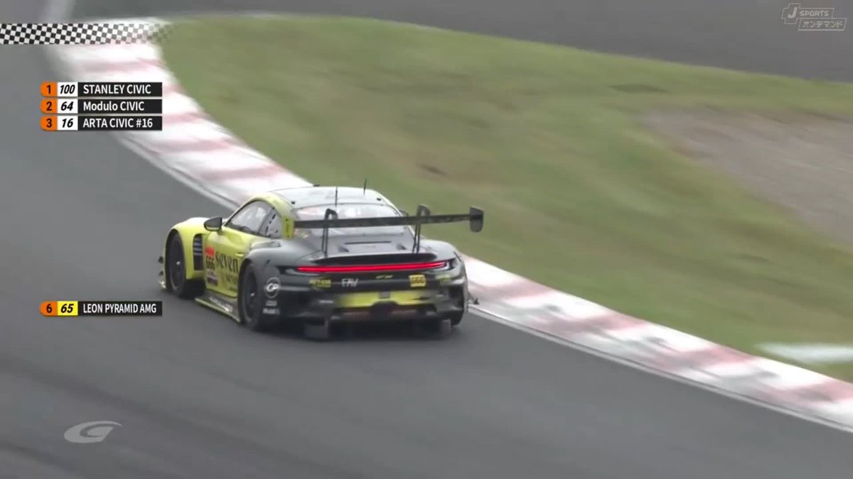 GT300チェッカー🏁 666号車 seven × seven PORSCHE GT3R が波乱の展開を制し今シーズン初優勝🏆 おめでとうございます🙌 #SUPERGT 2025 第7戦 オートポリス 10/18〜10/19 徹底LIVE配信！ 🔽ご視聴/ご購入は🔽 #スーパーGT