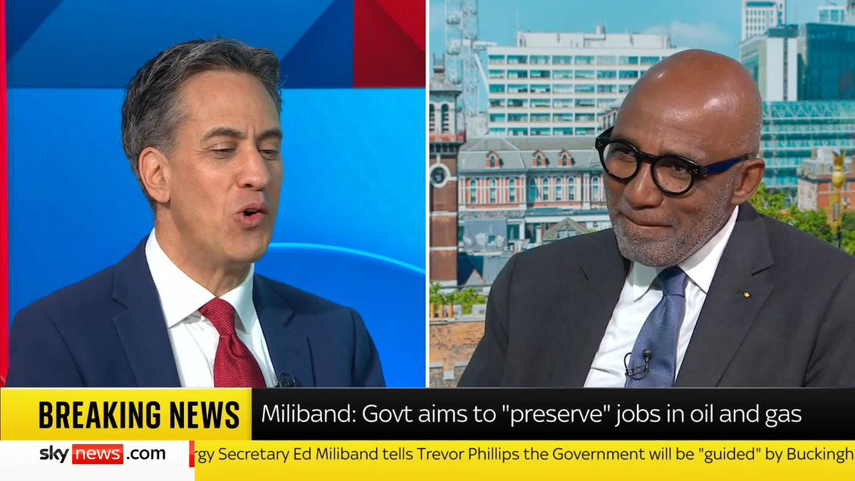 "Are you looking forward to debating the local boy, Jeremy Clarkson, when he contests your Doncaster seat at the next election?" - Sky's Trevor Phillips "Let's see what happens" - Energy Secretary Ed Miliband #TrevorPhillips 📺 Sky 501