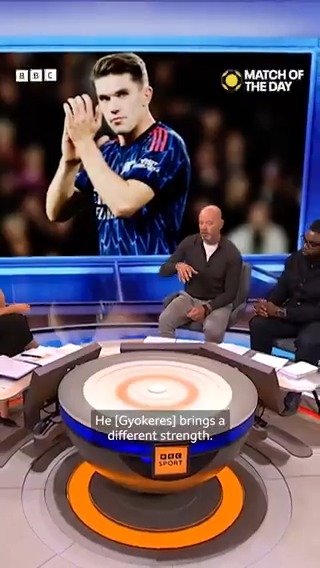 Alan Shearer on Viktor Gyokeres: "He has improved Arsenal...He will get the goals." [BBC MOTD]