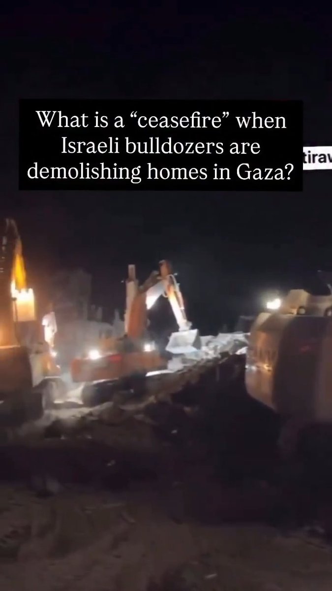 This is NOT a CEASEFIRE Israeli Forces are Demolishing Homes in Gaza