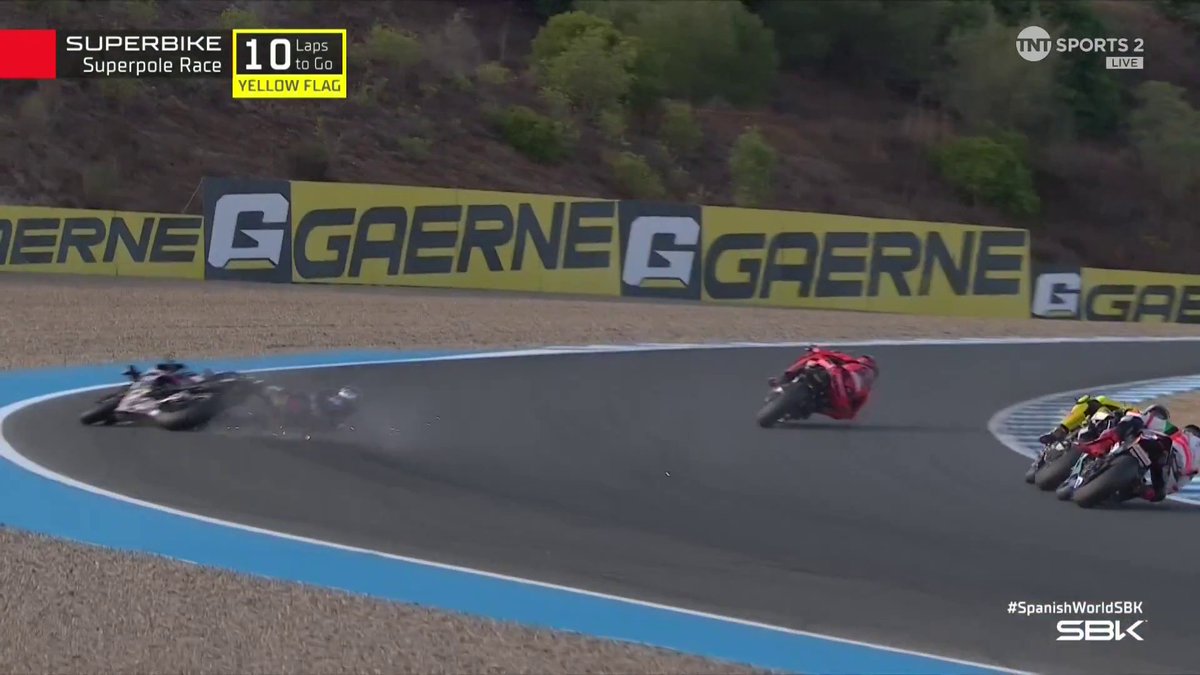 UNBELIEVABLE SCENES, TOPRAK IS DOWN 🤯 #WorldSBK | #SpanishWorldSBK Live on TNT Sports and Discovery+