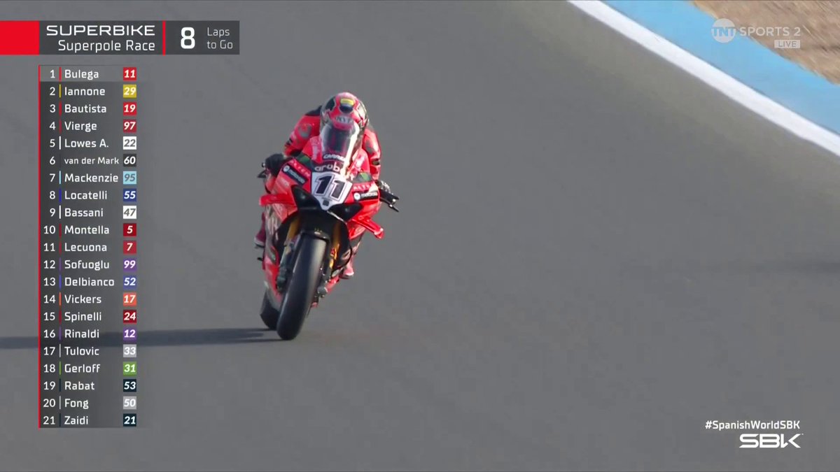 Nicolo Bulega has been awarded a long lap penalty for his collision with Toprak 😮 #WorldSBK | #SpanishWorldSBK Live on TNT Sports and Discovery+