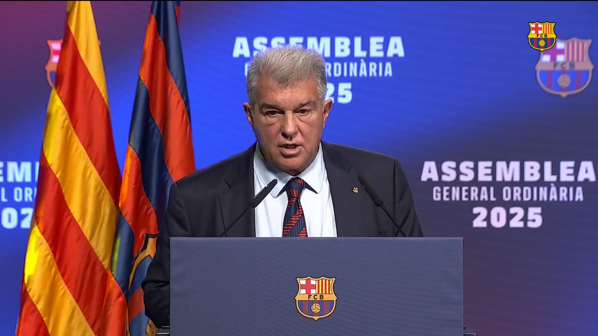❝El Barça és una institució catalana oberta al món, que ja té més de 125 anys, i que està compromesa amb la democràcia, amb les llibertats, amb Catalunya, amb la nostra cultura i la nostra llengua❞ 🗣️Joan Laporta Estruch acaba així el seu parlament