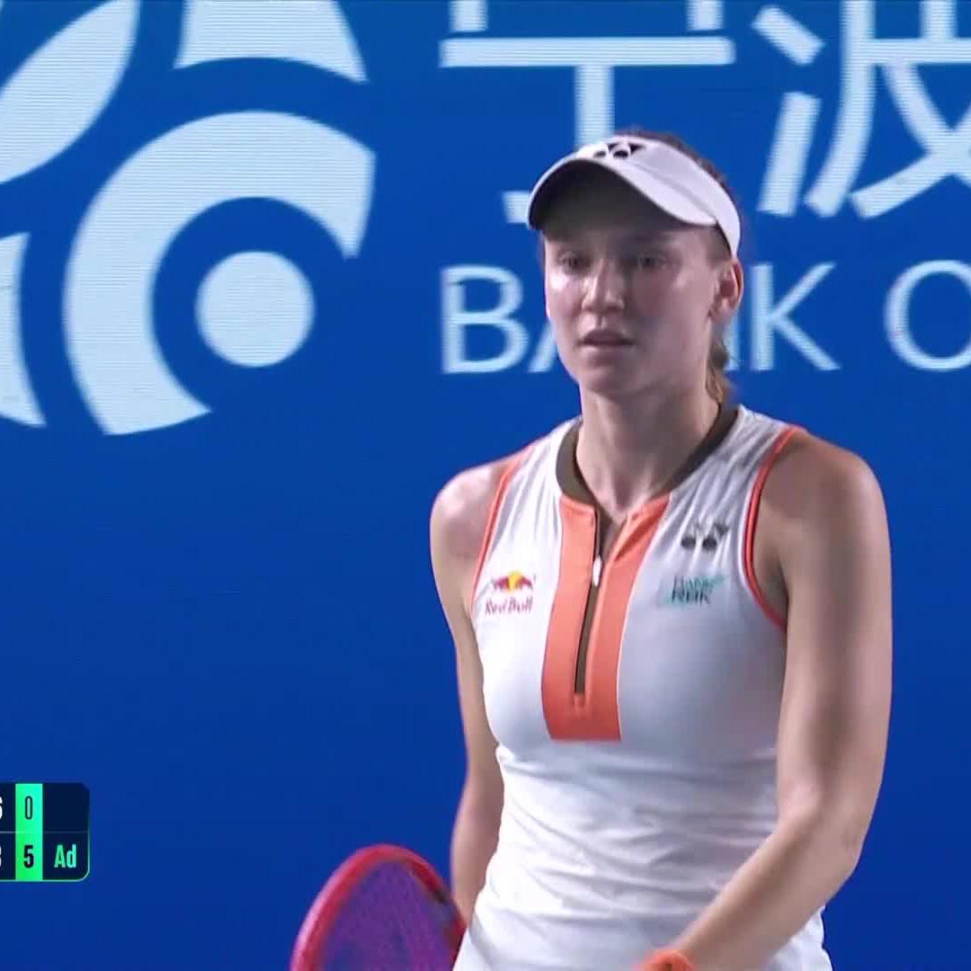 Elena is Rybakina the match 💪 We are going the distance in this final! #NingboOpen