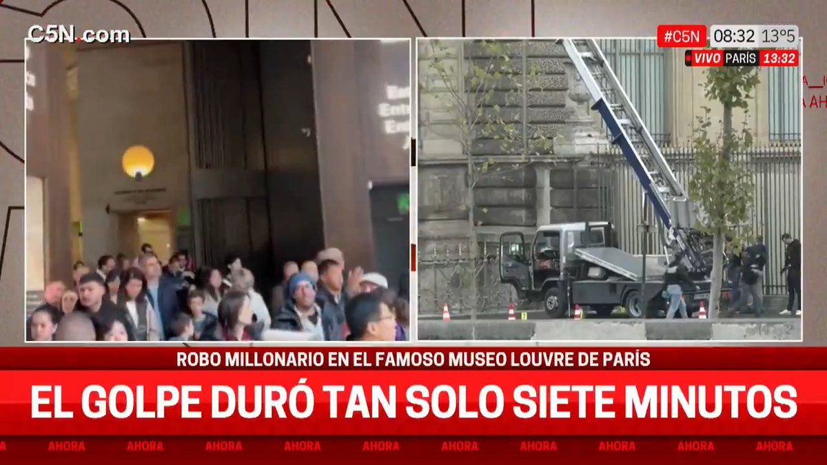 ⭕ Robo millonario en el Museo del Louvre: los ladrones se llevaron piezas de Napoleón 📲 #C5N en vivo: