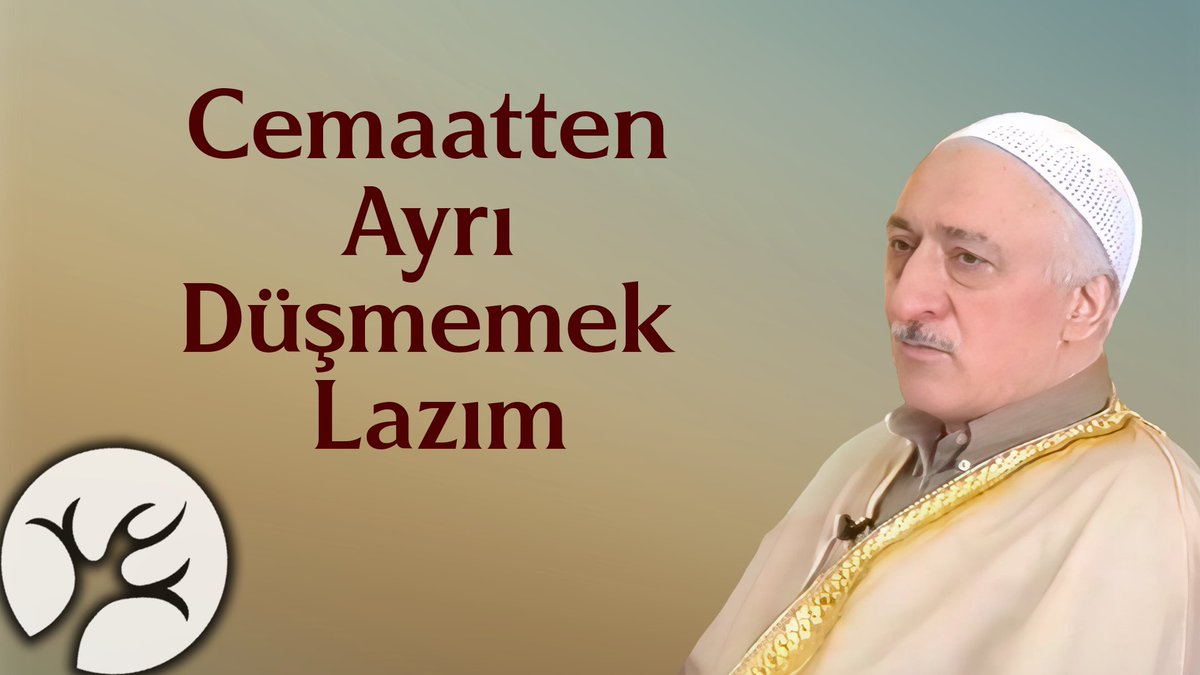 𝐂𝐄𝐌𝐀𝐀𝐓𝐓𝐄𝐍 𝐀𝐘𝐑𝐈 𝐃𝐔̈𝐒̧𝐌𝐄𝐌𝐄𝐊 𝐋𝐀𝐙𝐈𝐌 Cemaatten ayrı düşmemek lazım. Yani işi ne kadar çoğalırsa olsun mutlaka haftada birkaç defa imkanı varsa her akşam mutlaka arkadaşlarla olması lazım. Cemaatten ayrılmamak lazım. Her sabah her akşam kabilse.