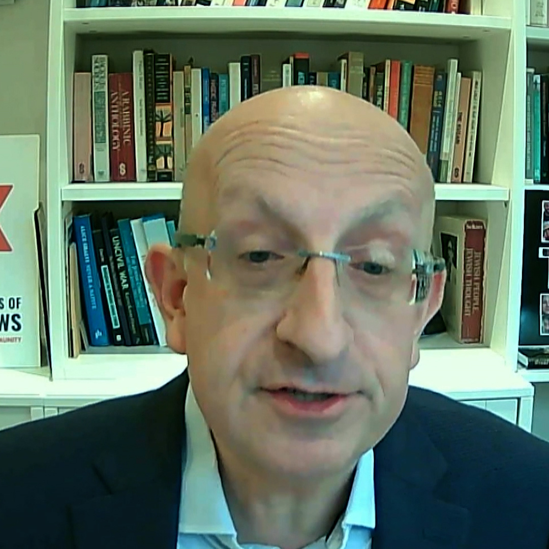 'Who controls the streets of the UK? Is it the authorites, or is it thugs?' Michael Weiger, Chief Executive of Board of Deputies of British Jews, thinks there is a 'whiff of anti-Semitism' in the ban of Maccabi Tel Aviv fans at the Aston Villa match.