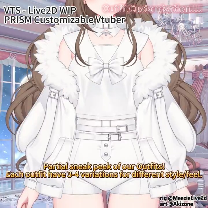 Here is a sneak peek of our outfit customization system! We can't show everything because the video would be too long! You can combine all the details for a unique set of outfits in our Customizable Vtuber Model 💫